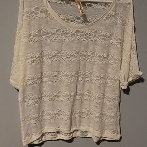 Sheer white lace blouse **SOLD**